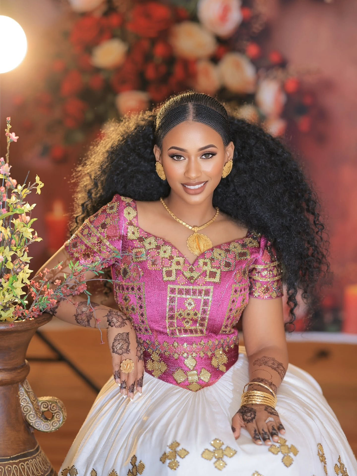 NUHAMIN TRADITIONAL ETHIOPIAN WEDDING DRESS | HABESHA KEMIS STYLE | HABESHA DRESS FOR WEDDING