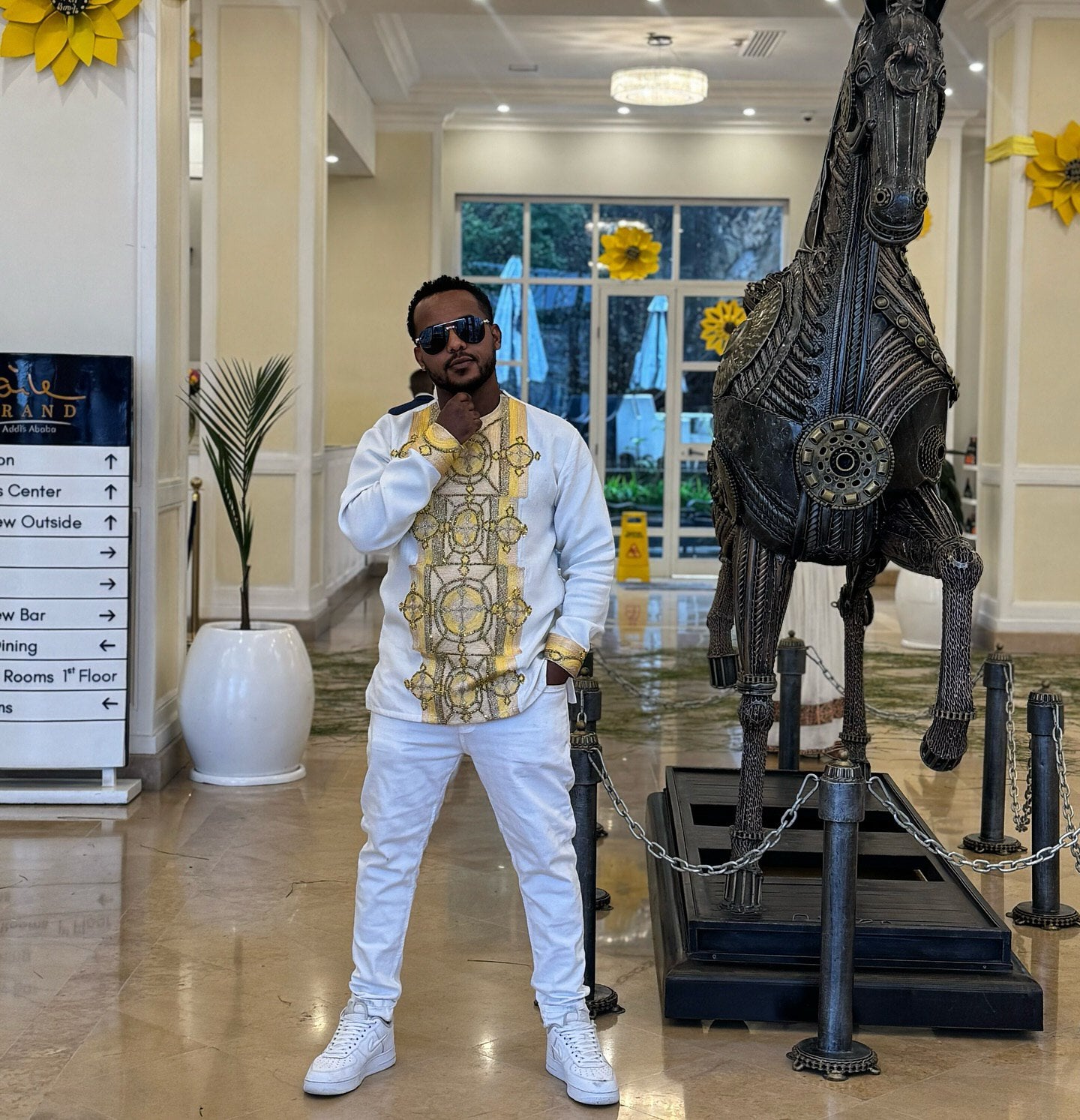 MINTE ETHIOPIAN MEN’S TRADITIONAL SHIRT | HANDMADE HABESHA EMBROIDERED CLOTHING