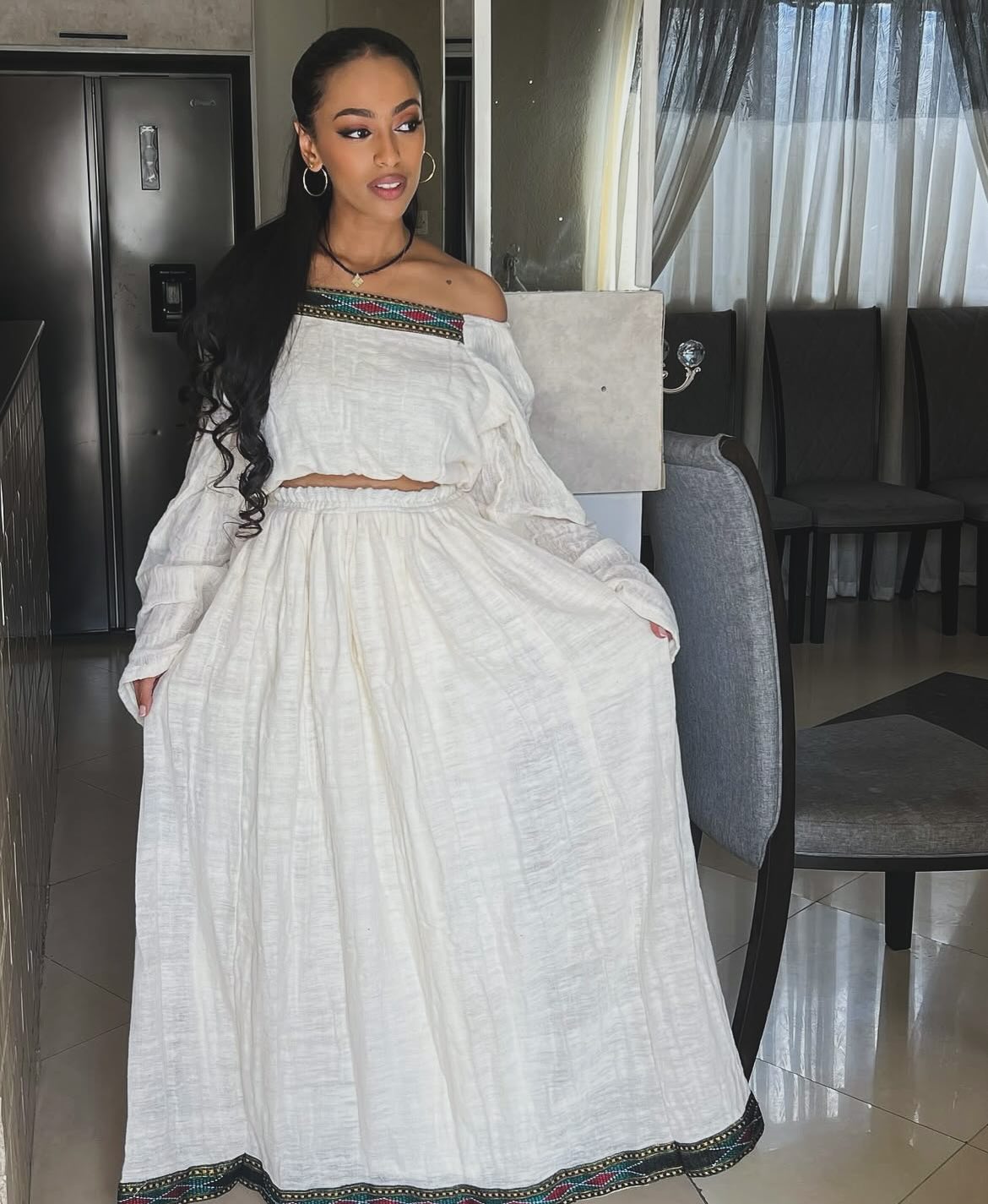 MARZEL HABESHA TRADITIONAL DRESS | MINIMALIST HABESHA DRESS | CLASSIC HABESHA KEMIS