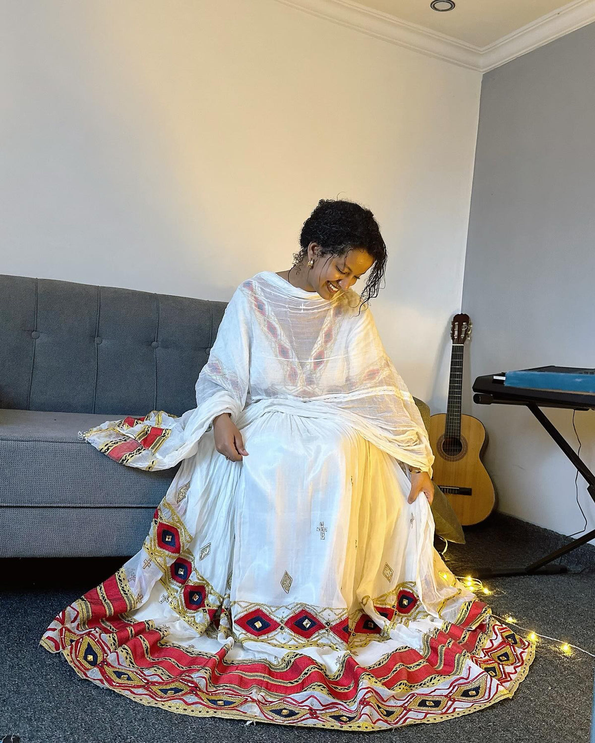 HAREG HABESHA DRESS | TRADITIONAL ETHIOPIAN CLOTHING |HANDMADE HABESHA KEMIS
