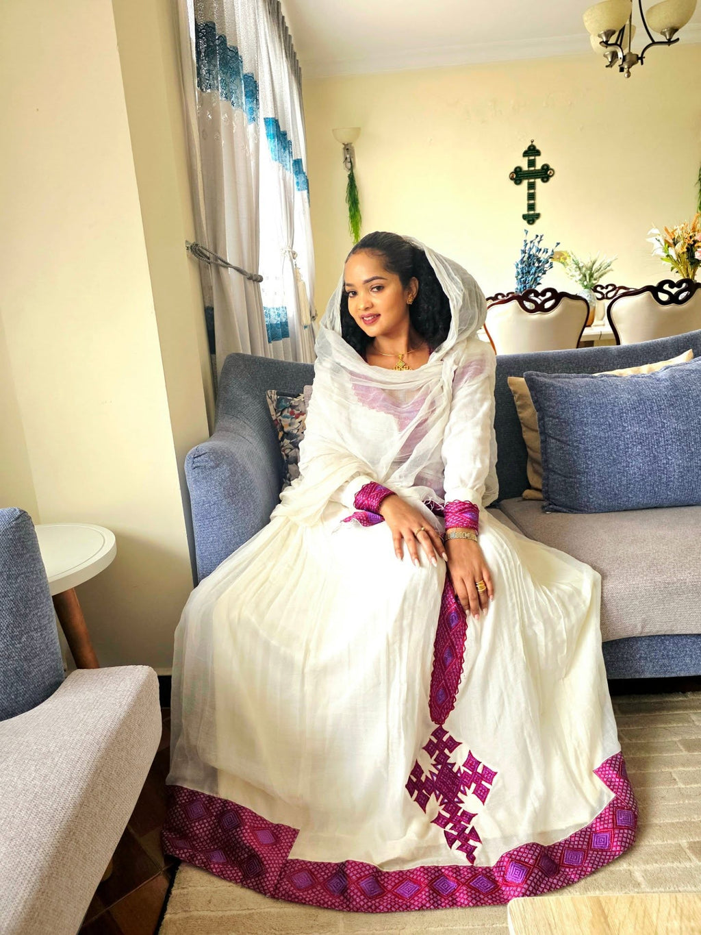 SENU STUNNING HABESHA DRESS | HABESHA KEMIS ONLINE | ETHIOPIAN CLOTHING STYLE