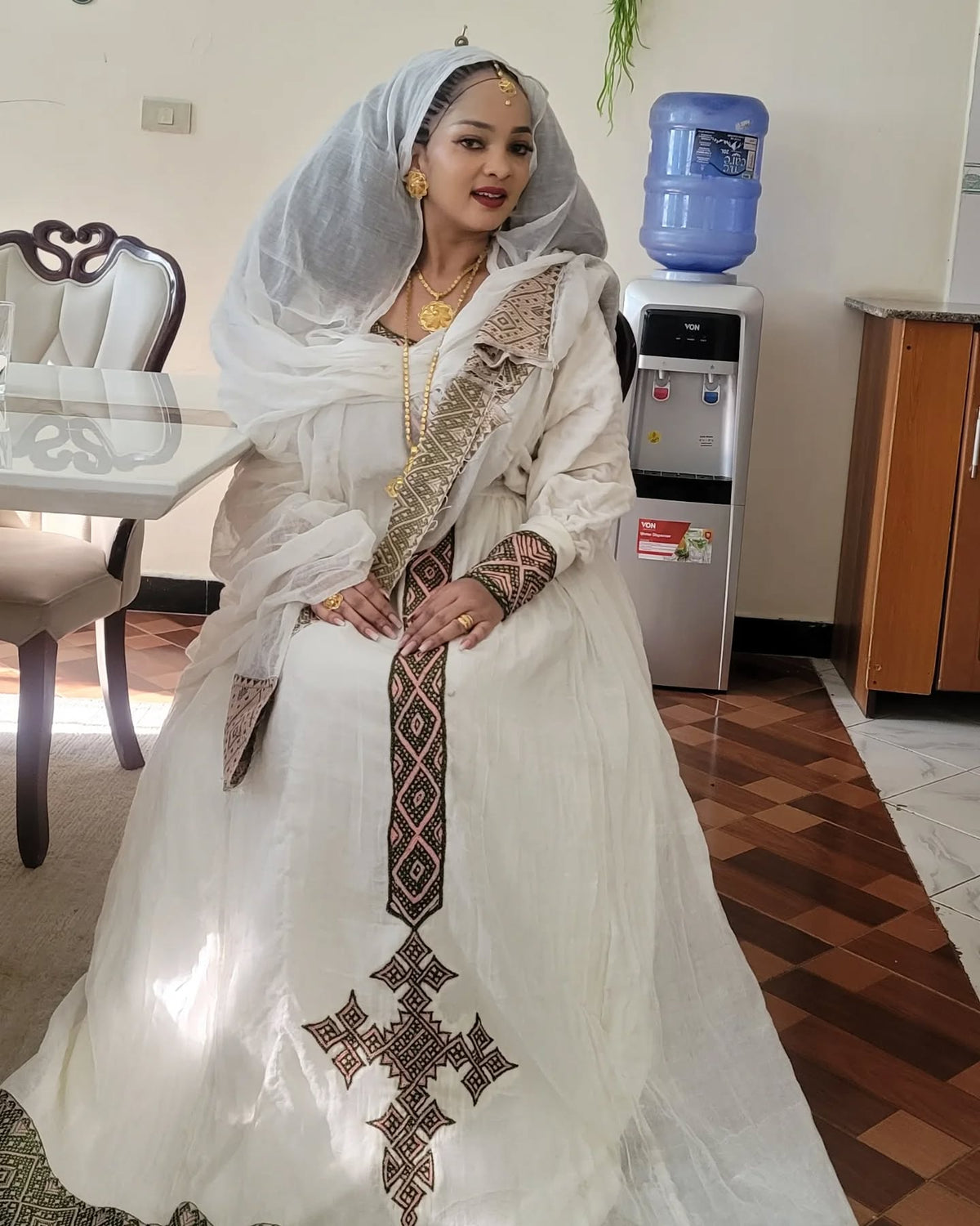 MARYAMAWIT ROYAL ETHIOPIAN CLOTHING | EXQUISITE HABESHA KEMIS | LUXURIOUS HABESHA DRESS