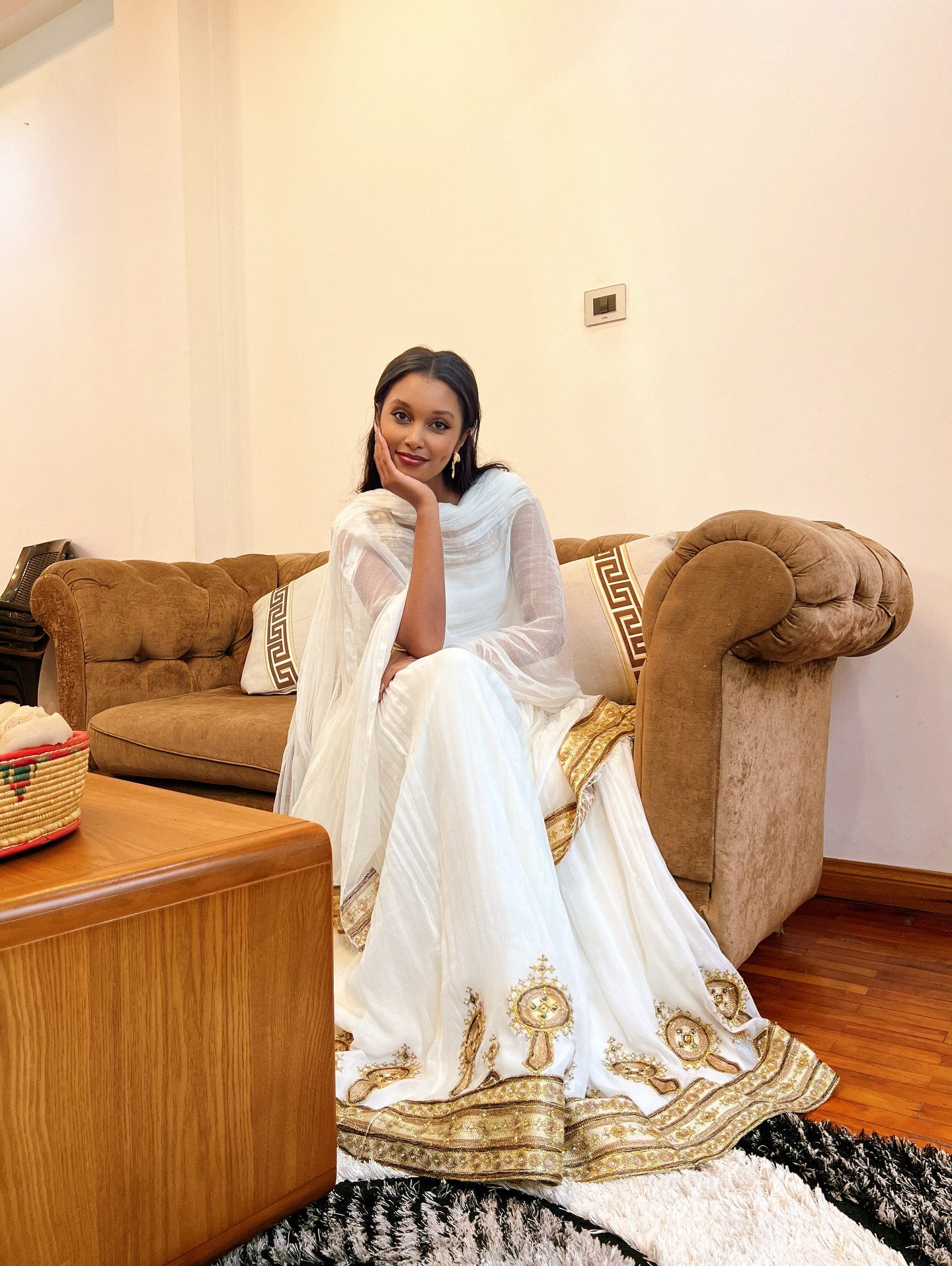 MESAYNESH HABESHA KEMIS ONLINE | GOLDEN EMBROIDERY HABESHA DRESS | TRADITIONAL ETHIOPIAN CLOTHING