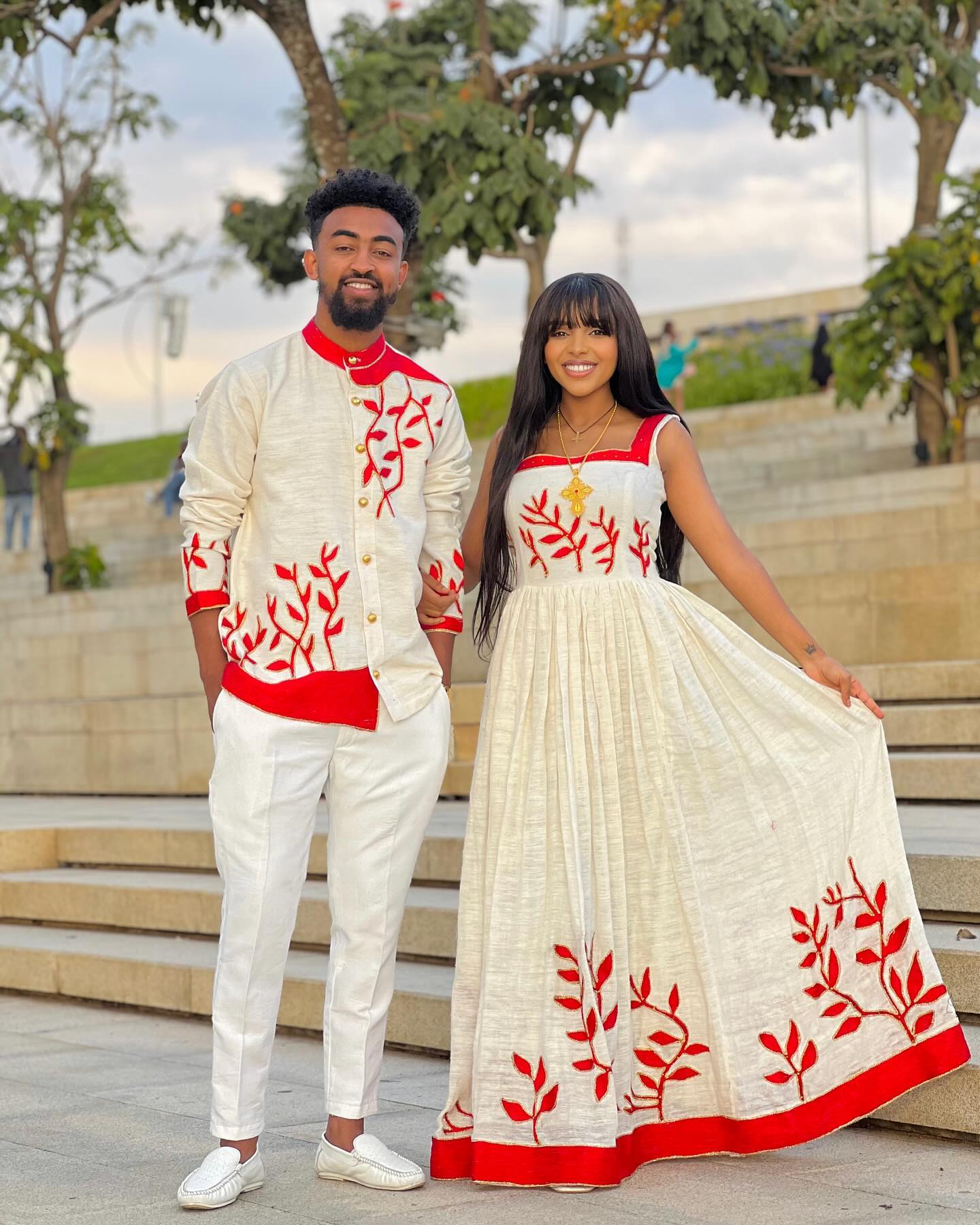 EDLWERK TRADITIONAL ETHIOPIAN COUPLE OUTFIT | MATCHING HABESHA WEAR | CULTURAL CLOTHING