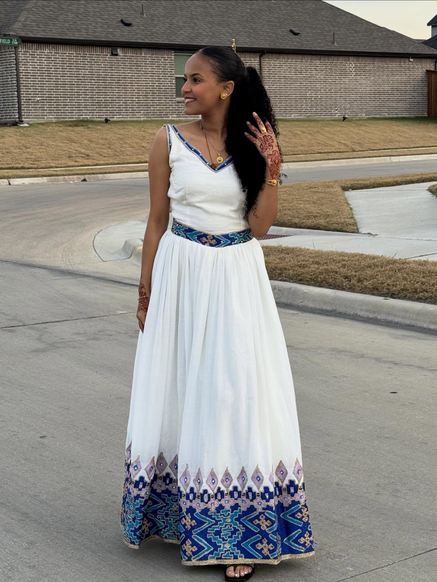 ETHIOPIAN CLOTHING COLLECTION FEATURING SLEEVELESS HABESHA DRESS 