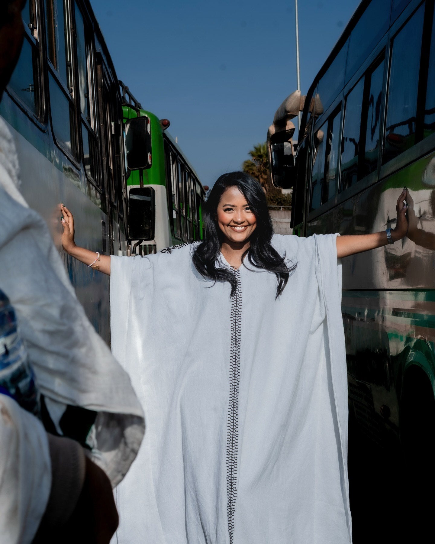 BELI FLOWING WHITE HABESHA DRESS | AUTHENTIC HABESHA KEMIS | TIMELESS ETHIOPIAN DRESS