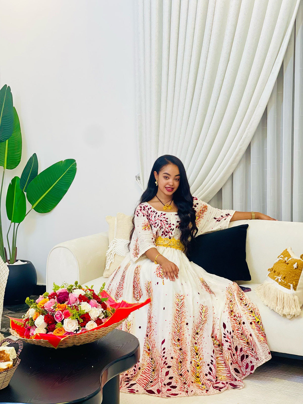 MULALEM ETHIOPIAN HABESHA DRESS | TRADITIONAL HABESHA BRIDAL ATTIRE | CULTURAL HABESHA DKEMIS FOR WEDDING