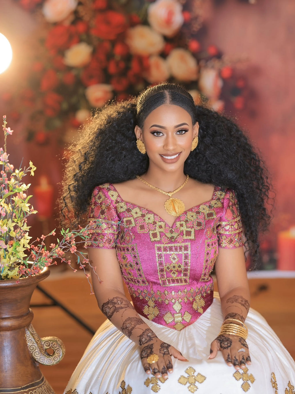 NUHAMIN TRADITIONAL ETHIOPIAN WEDDING DRESS | HABESHA KEMIS STYLE | HABESHA DRESS FOR WEDDING