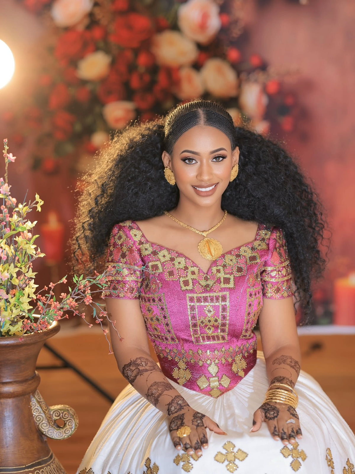 NUHAMIN TRADITIONAL ETHIOPIAN WEDDING DRESS | HABESHA KEMIS STYLE | HABESHA DRESS FOR WEDDING