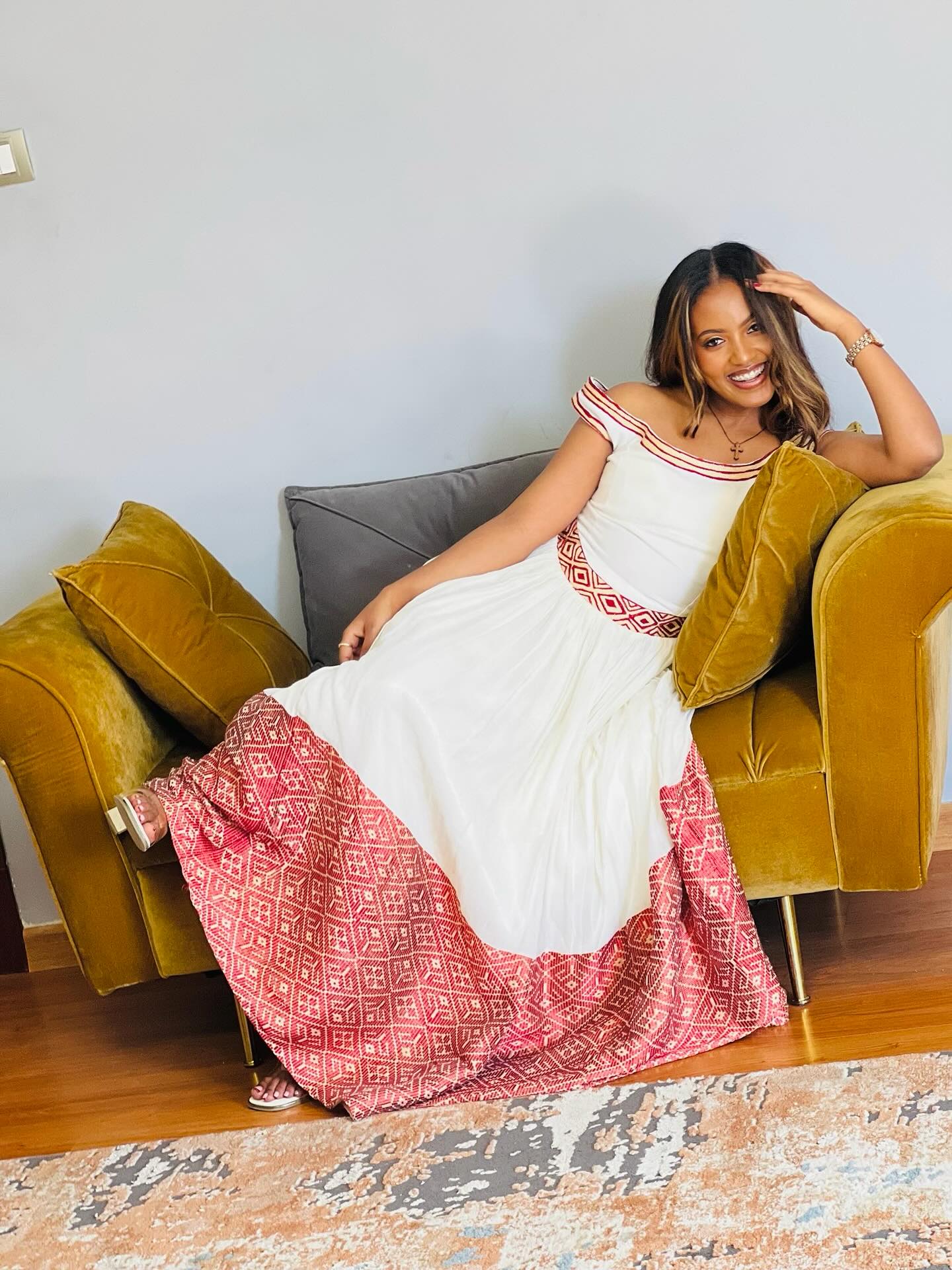 SINAFKSH HABESHA KEMIS | ETHIOPIAN TRADITIONAL DRESS | HABESHA DRESS WITH STYLISH PATTERN