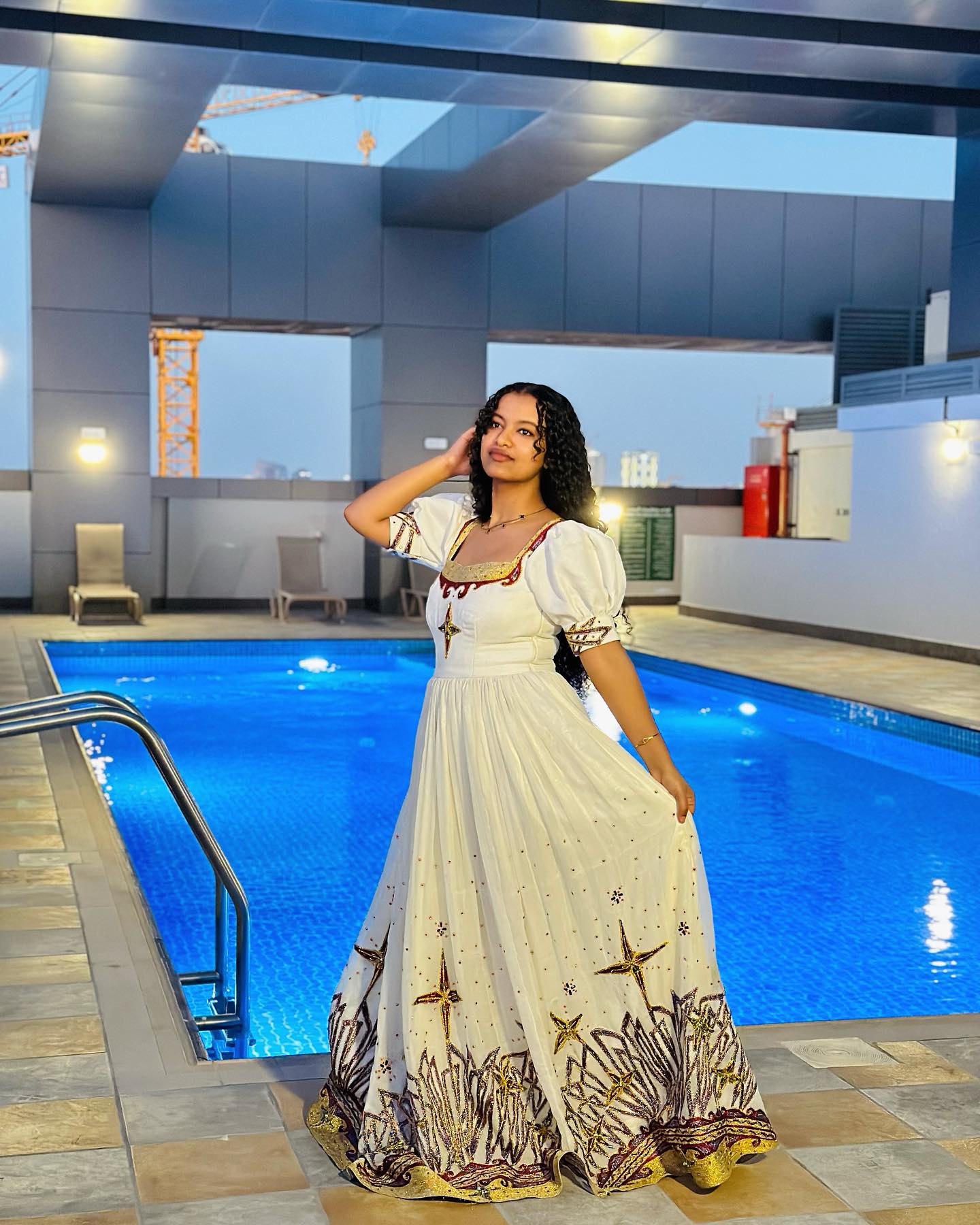 WAGAYE PUFF SLEEVE ETHIOPIAN DRESS | HABESHA KEMIS FOR EVENT | TRADITIONAL HABESHA DRESS