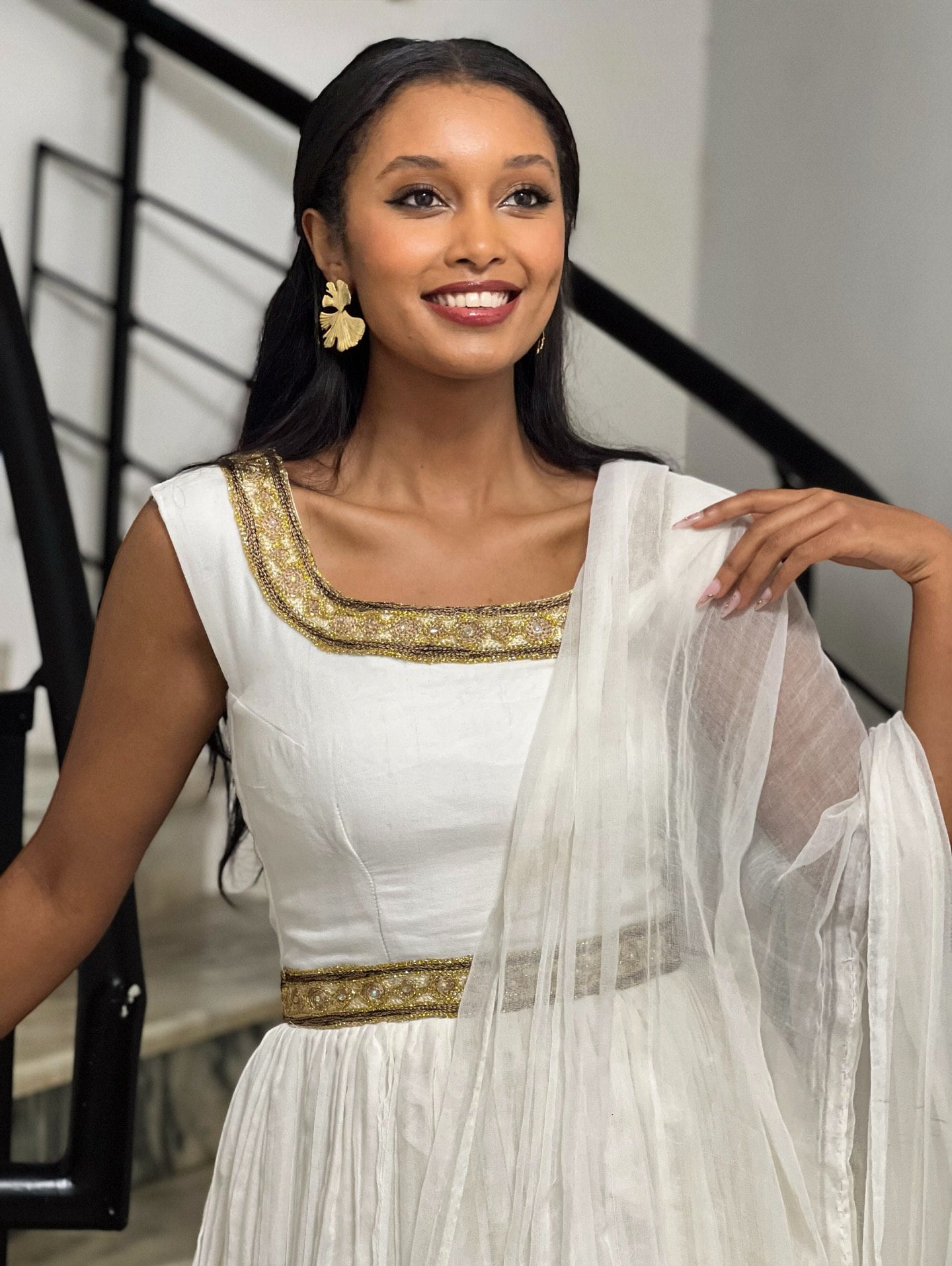 MESAYNESH HABESHA KEMIS ONLINE | GOLDEN EMBROIDERY HABESHA DRESS | TRADITIONAL ETHIOPIAN CLOTHING