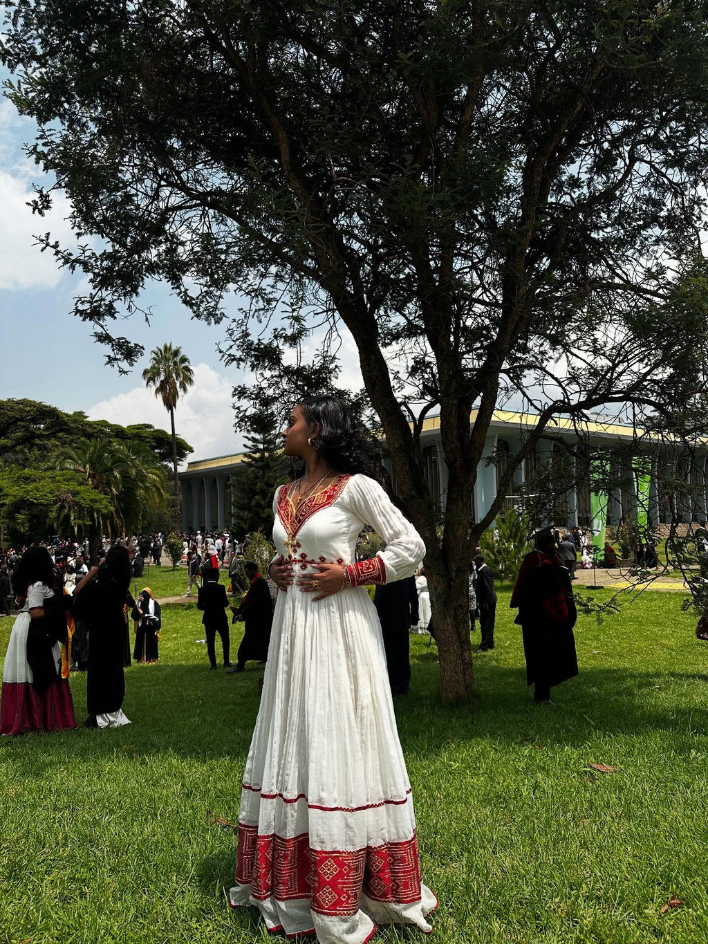 WERKE HABESHA DRESS | AUTHENTIC ETHIOPIAN TRADITIONAL DRESS | CULTURAL EMBROIDERY HABESHA KEMIS