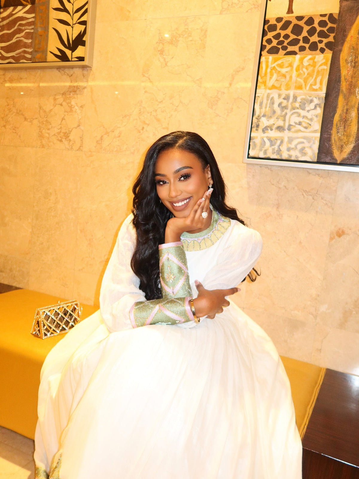 FLUKA TRADITIONAL ETHIOPIAN WEDDING DRESS | CLASSIC HABESHA KEMIS | TRADITIONAL HABESHA DRESS DESIGN