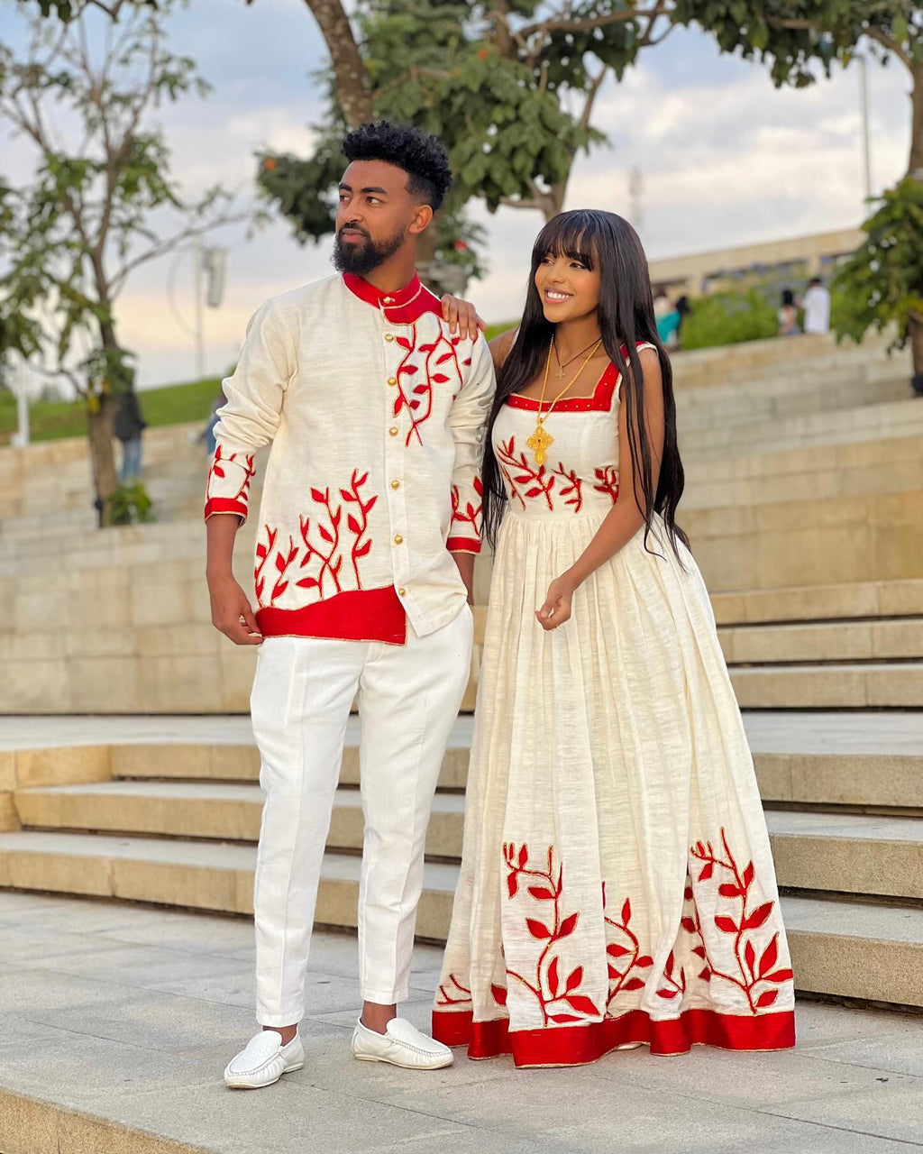 EDLWERK TRADITIONAL ETHIOPIAN COUPLE OUTFIT | MATCHING HABESHA WEAR | CULTURAL CLOTHING