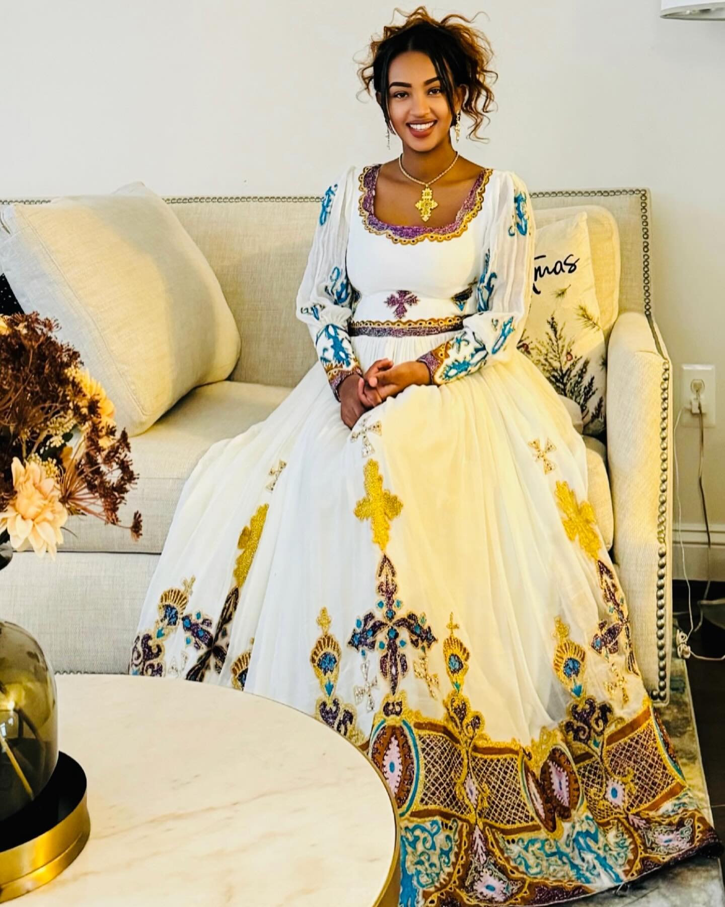 SEMAET COLORFUL HABESHA DRESS | VIBRANT HABESHA KEMIS | AUTHENTIC ETHIOPIAN DRESS