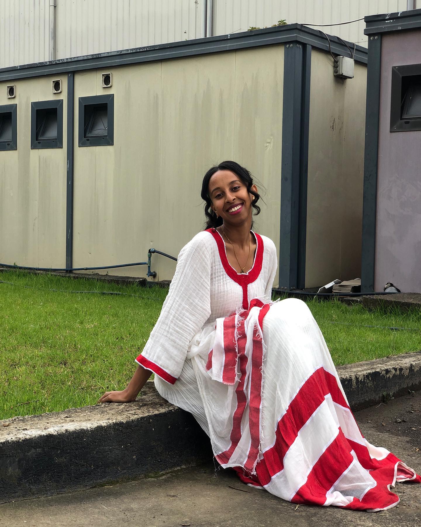 ZEMENAY RED WOVEN HABESHA DRESS | STYLISH ETHIOPIAN CLOTHING HERITAGE | HABESHA KEMIS FOR EVENT