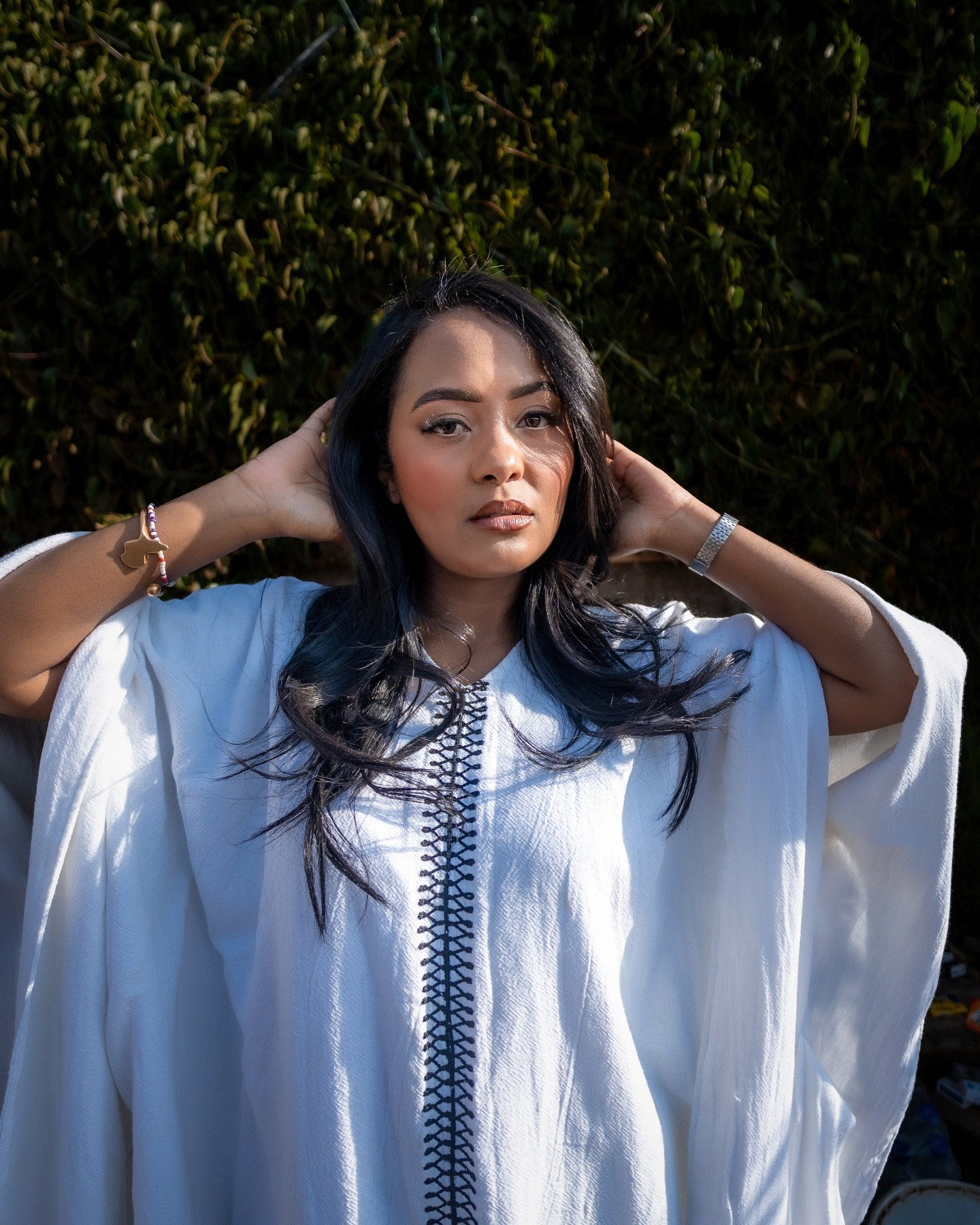 BELI FLOWING WHITE HABESHA DRESS | AUTHENTIC HABESHA KEMIS | TIMELESS ETHIOPIAN DRESS