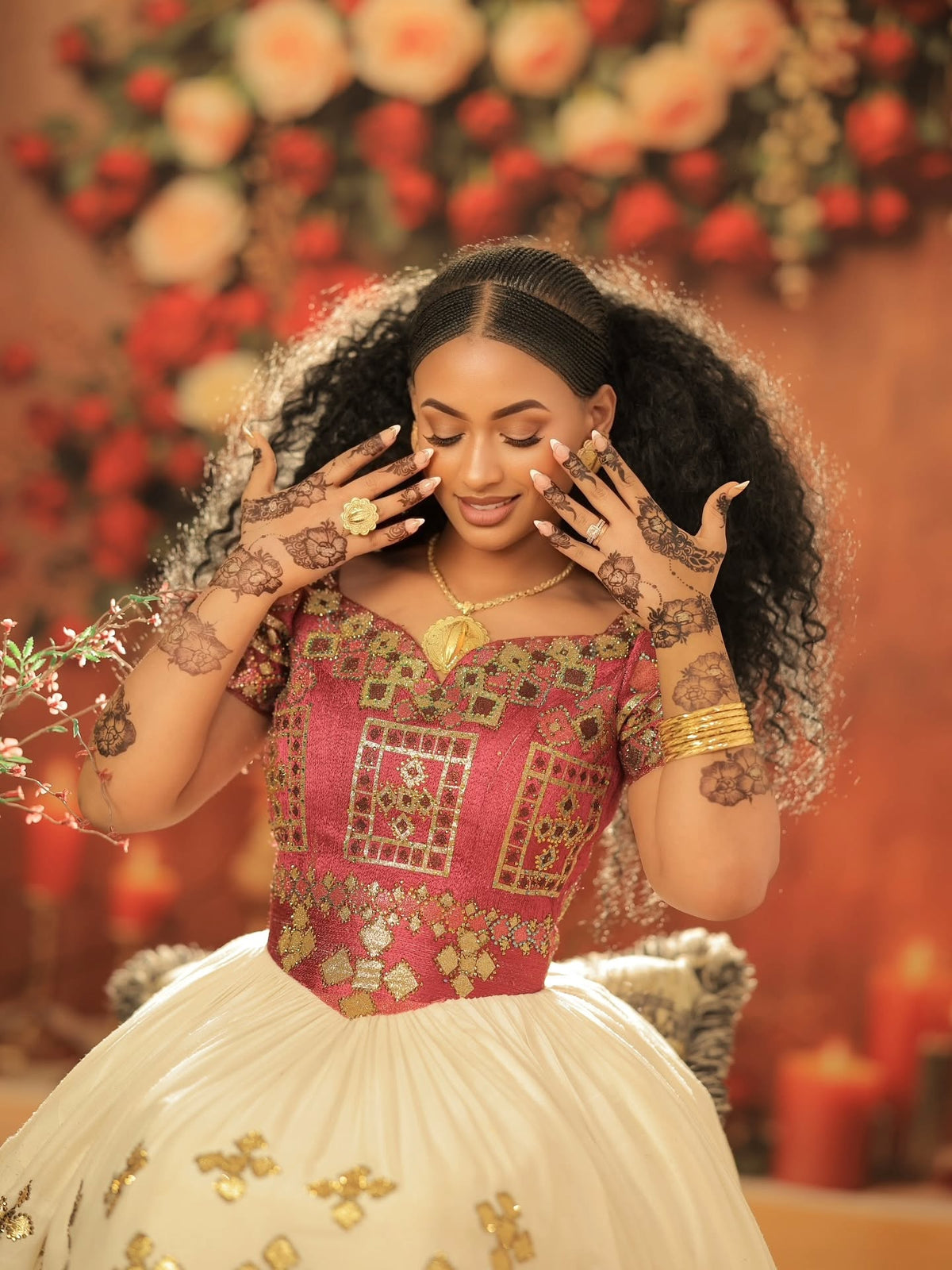 NUHAMIN TRADITIONAL ETHIOPIAN WEDDING DRESS | HABESHA KEMIS STYLE | HABESHA DRESS FOR WEDDING