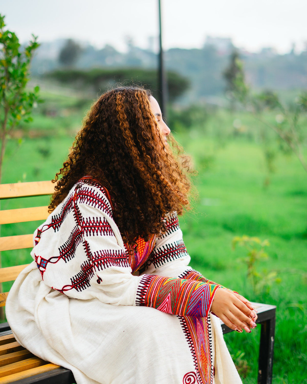 KELEBET COLORFUL EMBROIDERY HABESHA KEMIS | TIMELESS HABESHA DRESS | ETHIOPIAN TRADITIONAL DRESS