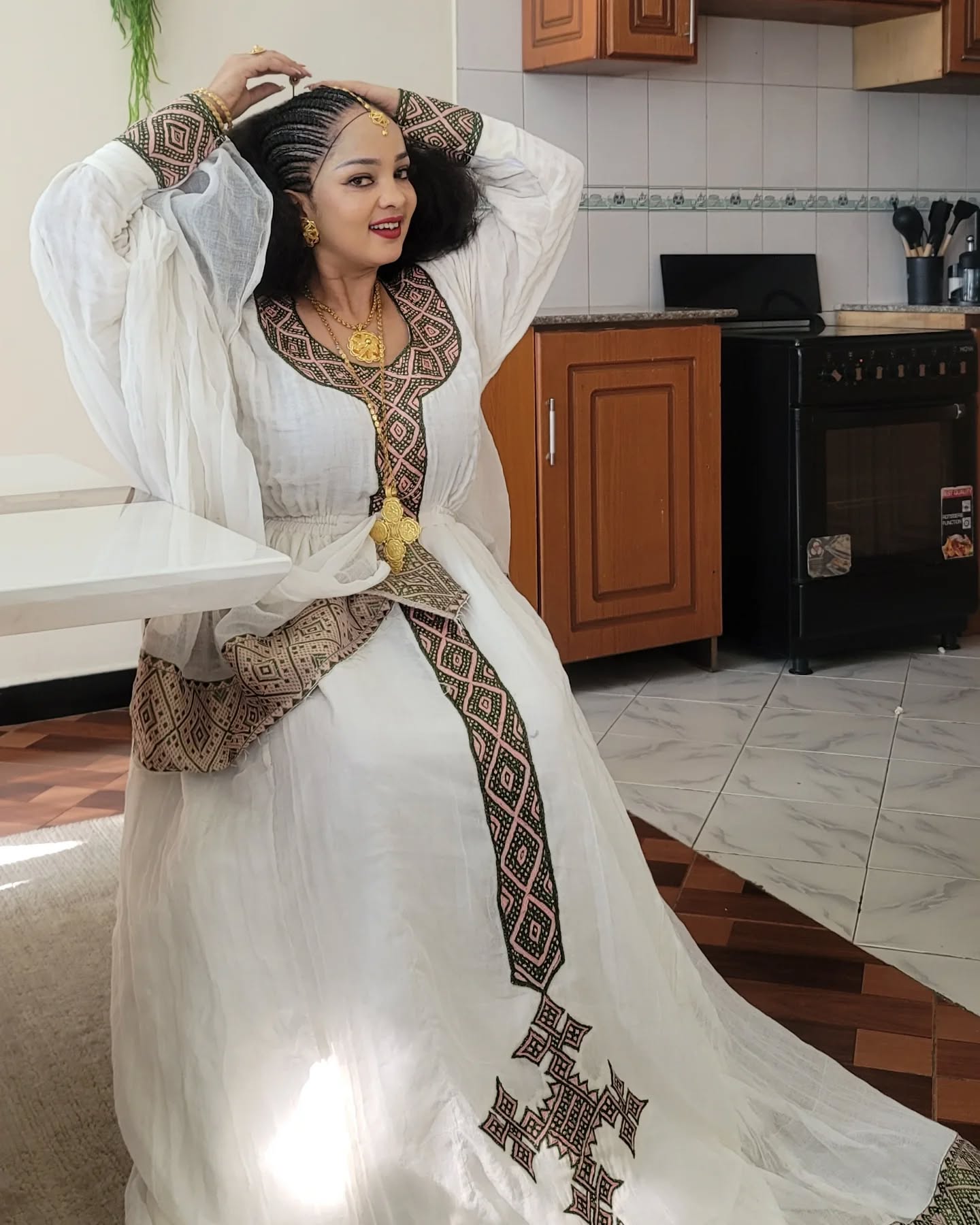 MARYAMAWIT ROYAL ETHIOPIAN CLOTHING | EXQUISITE HABESHA KEMIS | LUXURIOUS HABESHA DRESS