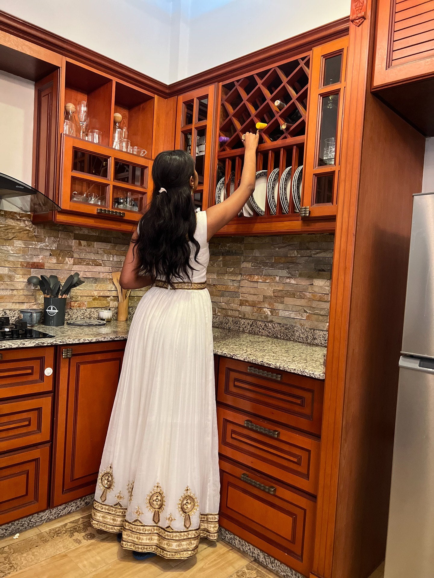 MESAYNESH HABESHA KEMIS ONLINE | GOLDEN EMBROIDERY HABESHA DRESS | TRADITIONAL ETHIOPIAN CLOTHING