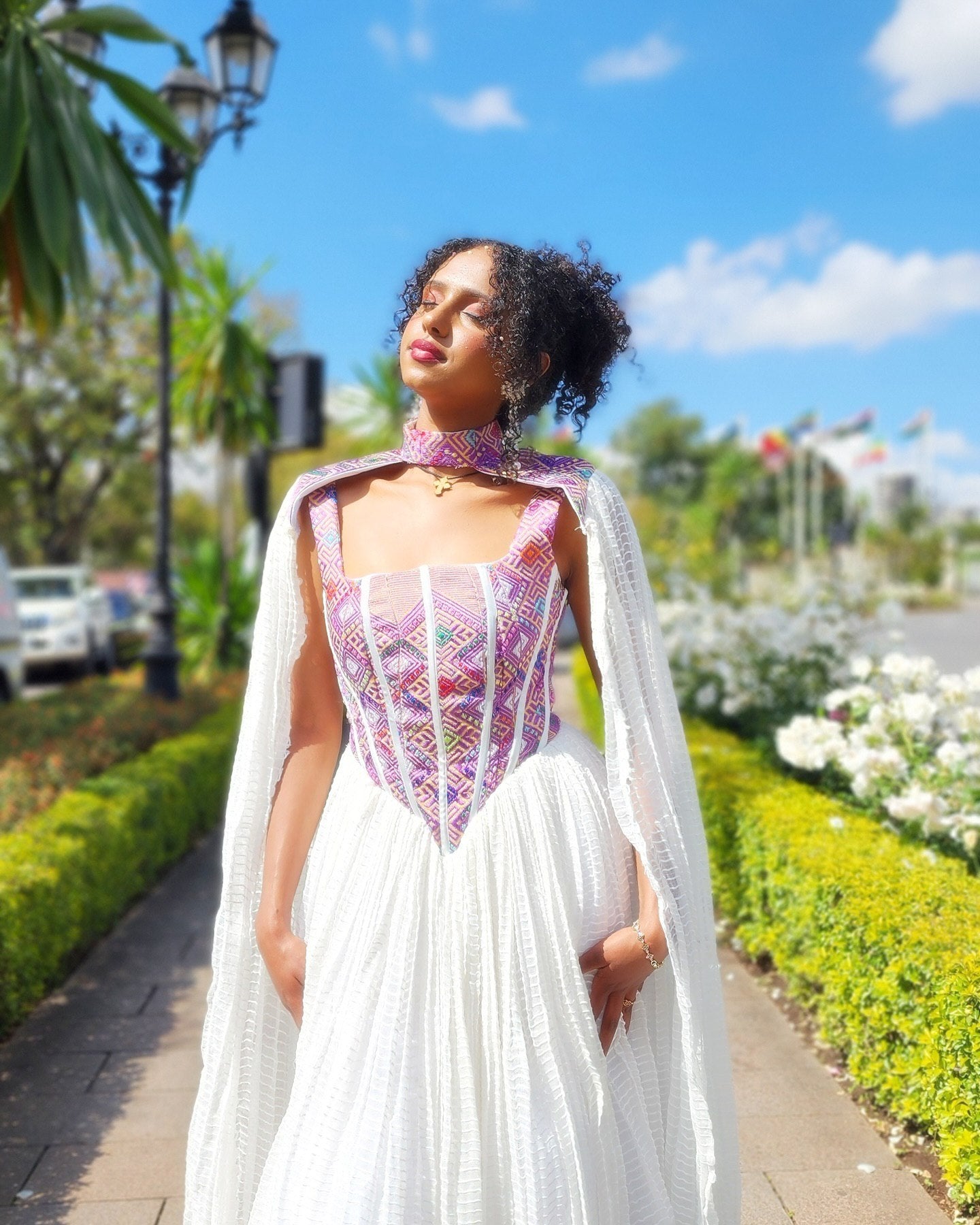 RIRI REFLECTING ETHIOPIAN CLOTHING | SLEEVELESS HABESHA DRESS | HERITAGE STYLE HABESHA KEMIS