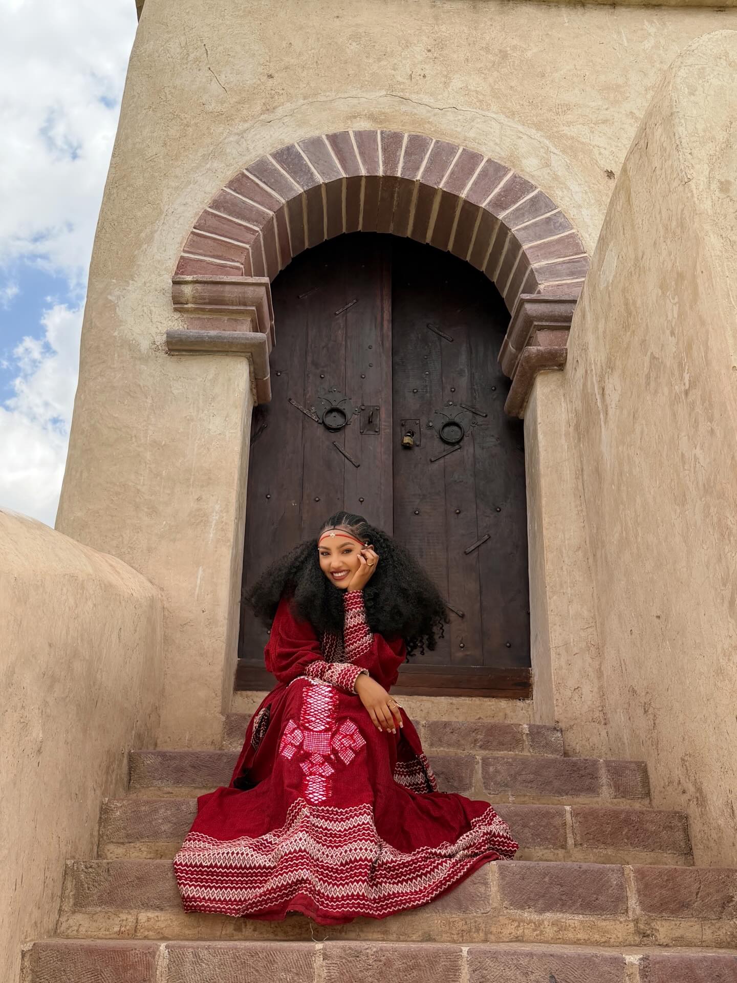 MAKOYA RED HABESHA KEMIS | ETHIOPIAN TRADITIONAL DRESS FOR WOMEN | STUNNING HABESHA DRESS