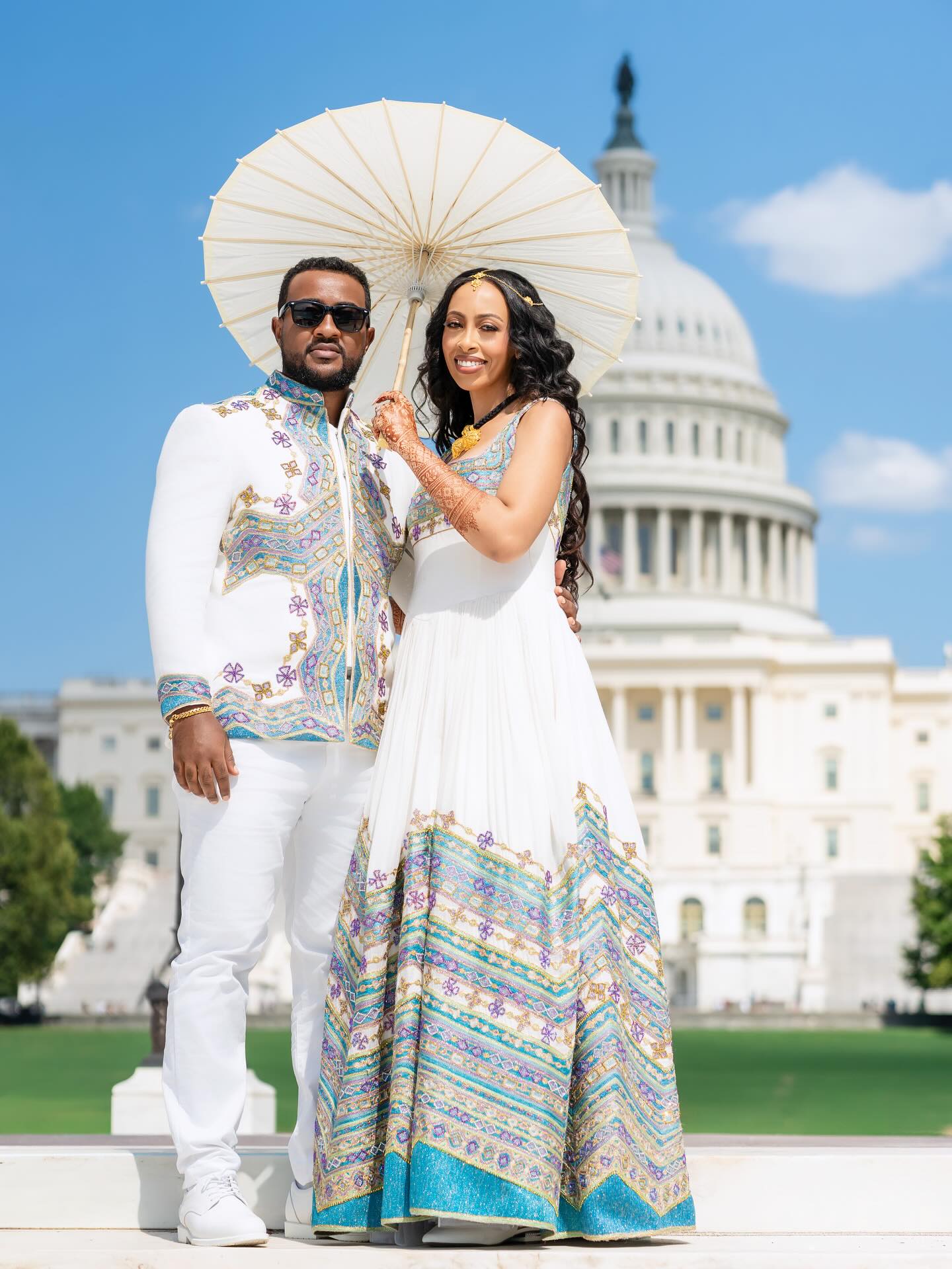 MESTAWET ETHIOPIAN WEDDING ATTIRE FOR COUPLES | HABESHA TRADITIONAL MATCHING OUTFT | ETHIOPIAN COUPLES SET