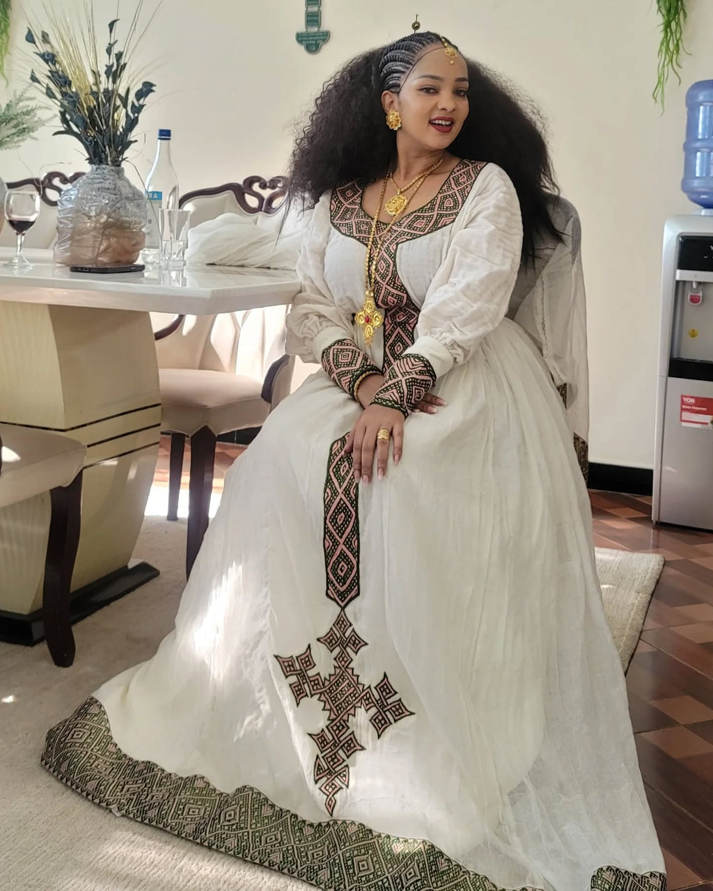 MARYAMAWIT ROYAL ETHIOPIAN CLOTHING | EXQUISITE HABESHA KEMIS | LUXURIOUS HABESHA DRESS