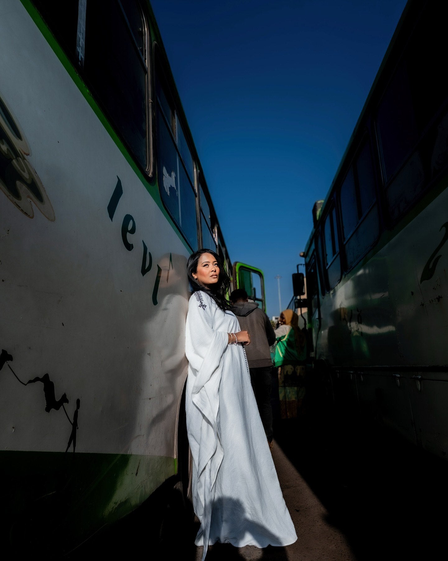 BELI FLOWING WHITE HABESHA DRESS | AUTHENTIC HABESHA KEMIS | TIMELESS ETHIOPIAN DRESS