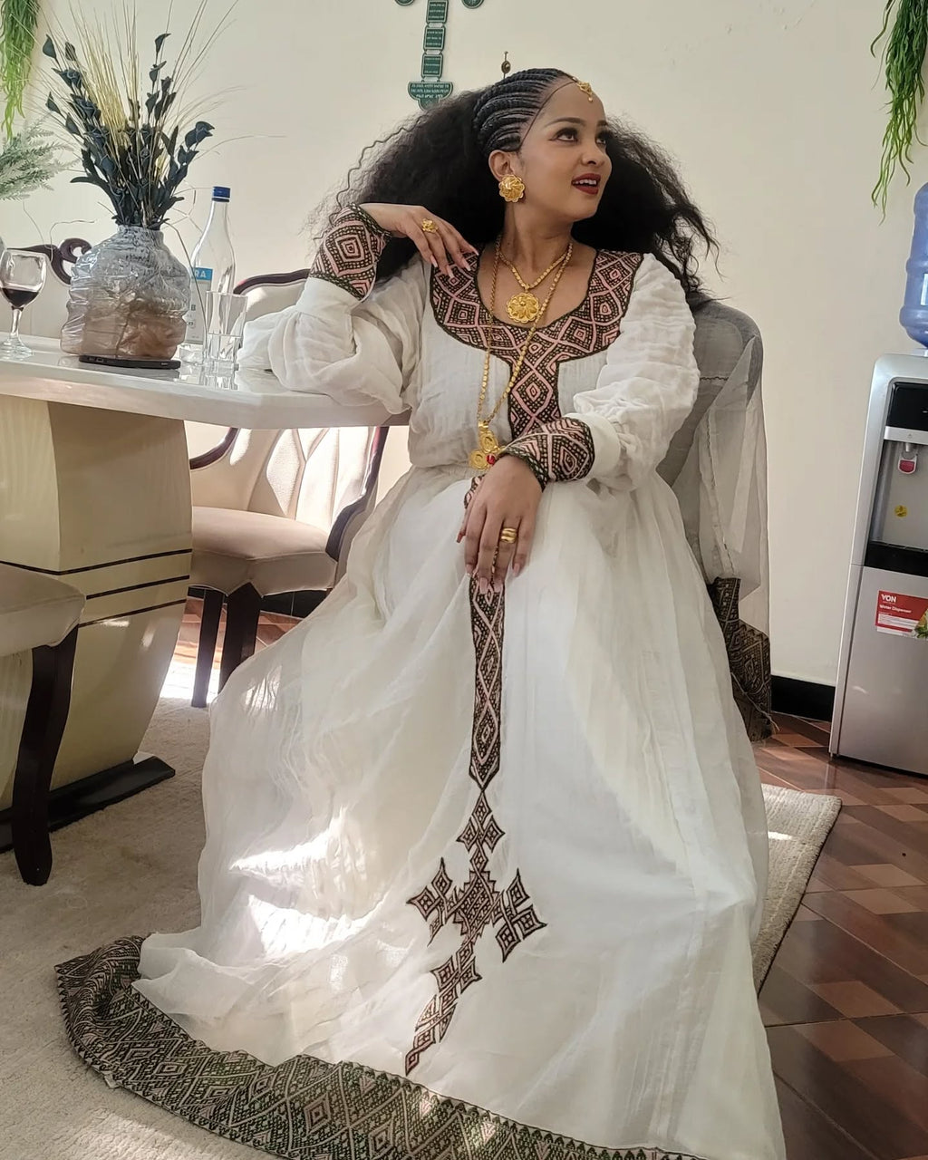 MARYAMAWIT ROYAL ETHIOPIAN CLOTHING | EXQUISITE HABESHA KEMIS | LUXURIOUS HABESHA DRESS