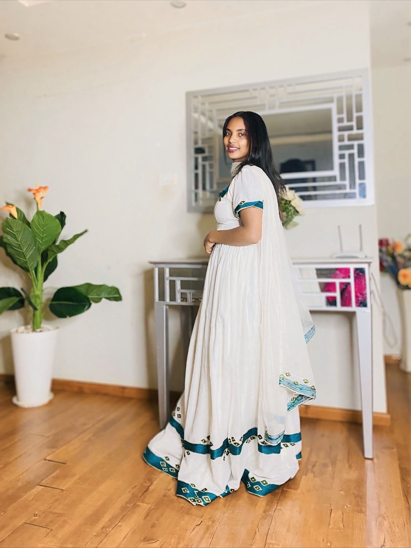 LEMI AUTHENTIC HABESHA DRESS | ETHIOPIAN TRADITIONAL DRESS | HANDWOVEN HABESHA KEMIS