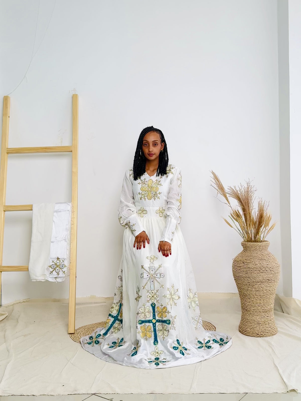 Beaded Habesha Dress for Any Occasion Habesha Kemis Hab03