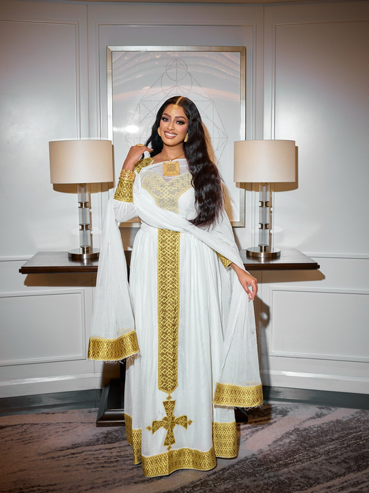 ROYAL ETHIOPIAN TRADITIONAL WEDDING DRESS | HABESHA & ERITREAN CLOTHING