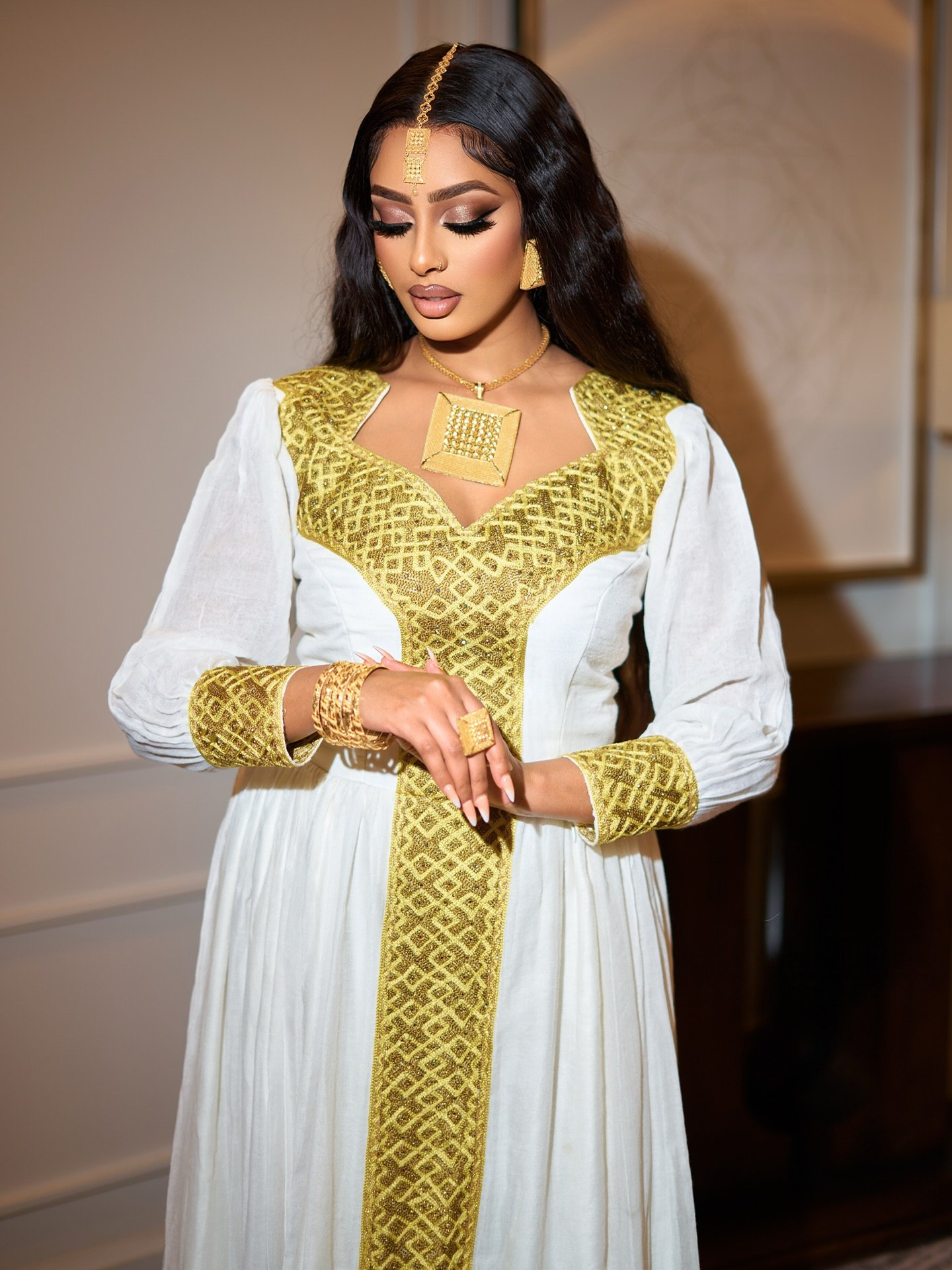 KOKI ROYAL ETHIOPIAN TRADITIONAL DRESS | ERITREAN AND HABESHA DRESS | BEAUTIFUL HABESHA KEMIS