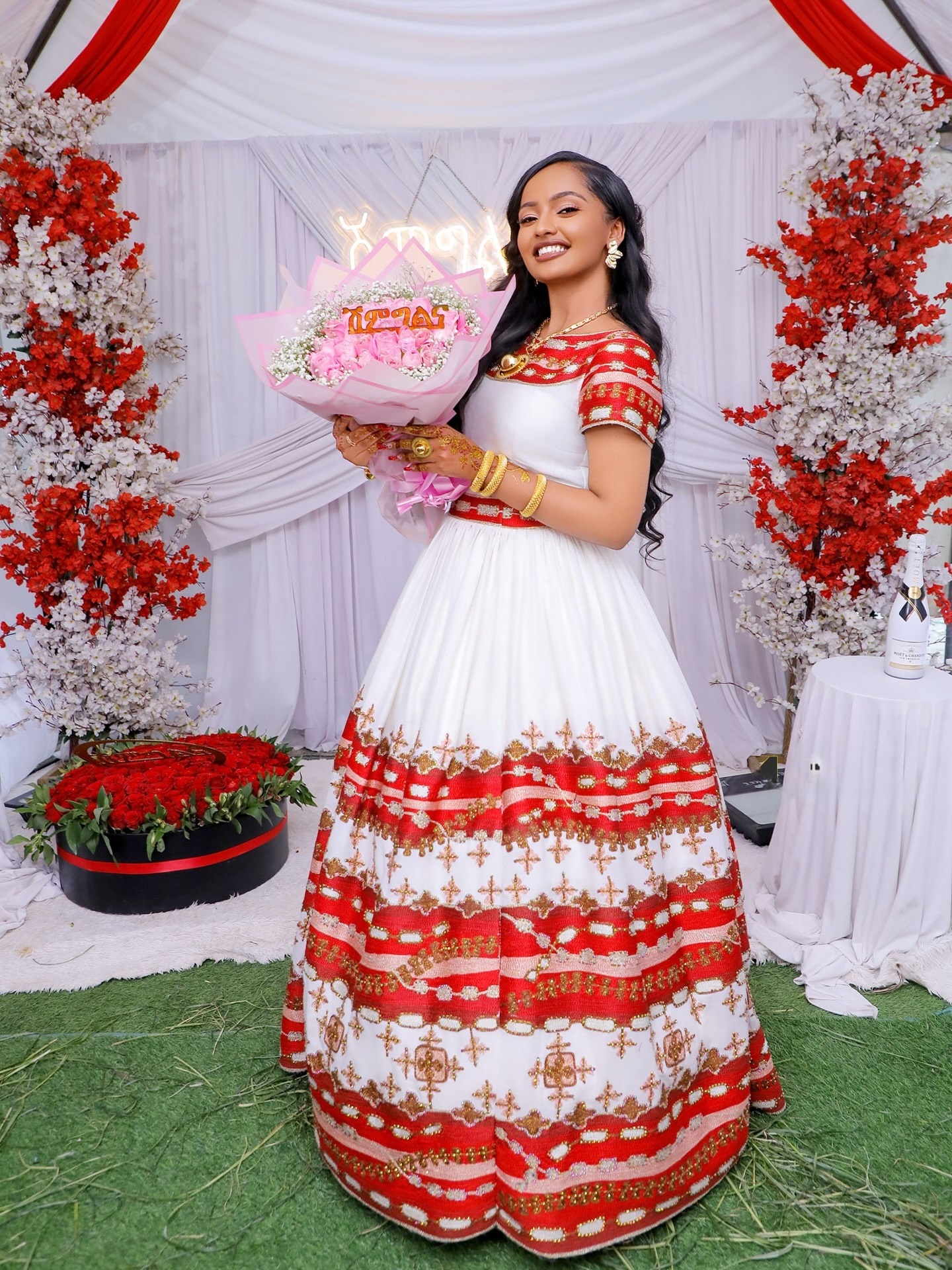 ETHIOPIAN CLOTHING HABESHA KEMIS DESIGNED FOR TRADITIONAL WEDDING AND CULTURAL CELEBRATIONS