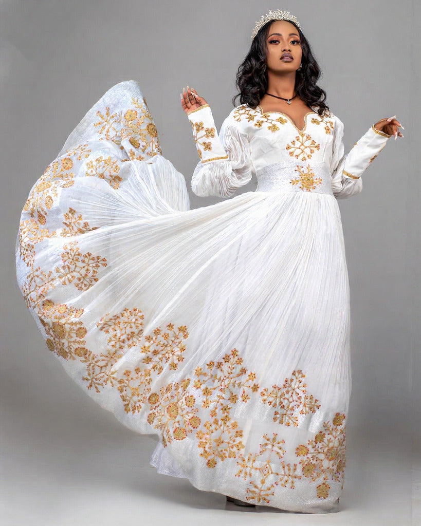 MAKBEL ETHIOPIAN TRADITIONAL DRESS | ERITREAN AND HABESHA KEMIS | CULTURAL HABESHA DRESS COLLECTION