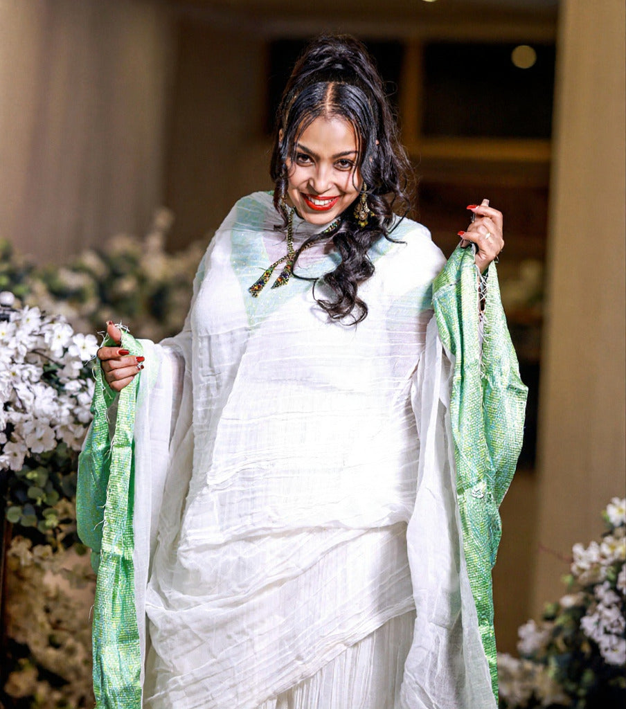 BITI AUTHENTIC HABESHA KEMIS | TRADITIONAL ETHIOPIAN DRESS | CULTURAL HABESHA DRESS