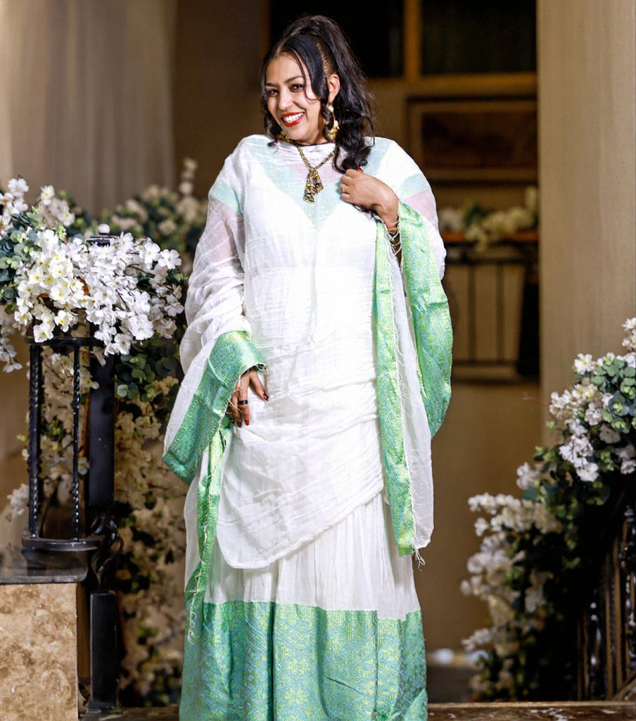 BITI AUTHENTIC HABESHA KEMIS | TRADITIONAL ETHIOPIAN DRESS | CULTURAL HABESHA DRESS